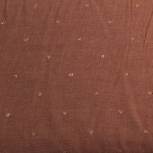 Lade das Bild in den Galerie-Viewer, Viskosestoff in braun mit goldenen Punkten
