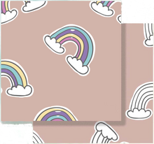 Lade das Bild in den Galerie-Viewer, Glitzer Regenbogen Motiv Jersey in rosa/bunt