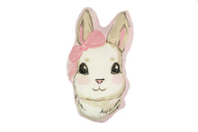 Lade das Bild in den Galerie-Viewer, Stenzo Hase Motiv Jersey Panel in taupe/rosa/bunt