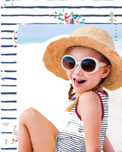 Lade das Bild in den Galerie-Viewer, Marine Rosenanker Motiv gestreifter Jersey in blau/weiß/bunt