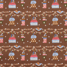 Lade das Bild in den Galerie-Viewer, Gütermann LIZZY’S GARDEN Collection Haus mit Vögeln Motiv Baumwollstoff