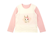 Lade das Bild in den Galerie-Viewer, Stenzo Hase Motiv Jersey Panel in taupe/rosa/bunt