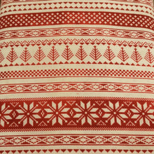 Lade das Bild in den Galerie-Viewer, Zweigart Skandinavisches Streifenmuster Baumwollstoff in rot/weiß