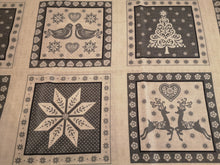 Lade das Bild in den Galerie-Viewer, Zweigart Skandinavisches Weihnachts-Panel in weiß/grau