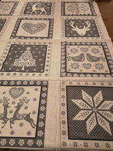 Lade das Bild in den Galerie-Viewer, Zweigart Skandinavisches Weihnachts-Panel in weiß/grau