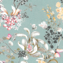 Lade das Bild in den Galerie-Viewer, Reststück 90cm: Westfalenstoffe Magnolie Motiv Jersey in bleu/bunt