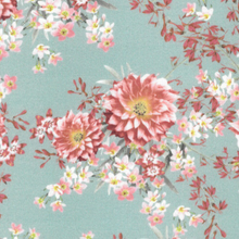Lade das Bild in den Galerie-Viewer, Westfalenstoffe Dahlie Motiv Jersey in bleu/bunt