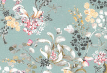 Lade das Bild in den Galerie-Viewer, Reststück 90cm: Westfalenstoffe Magnolie Motiv Jersey in bleu/bunt