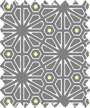 Lade das Bild in den Galerie-Viewer, Gütermann NATURAL BEAUTY Collection geometrische Blumen Motiv Baumwollstoff