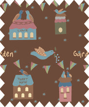 Lade das Bild in den Galerie-Viewer, Gütermann LIZZY’S GARDEN Collection Haus mit Vögeln Motiv Baumwollstoff