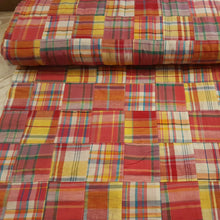 Lade das Bild in den Galerie-Viewer, Sommerkaro Patchwork Baumwollstoff in bunt