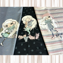 Lade das Bild in den Galerie-Viewer, Stenzo Wintermädchen Motiv Jersey Panel in bunt