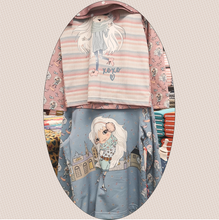 Lade das Bild in den Galerie-Viewer, Stenzo Wintermädchen Motiv Jersey Panel in bunt