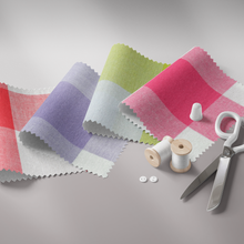 Lade das Bild in den Galerie-Viewer, Karo groß (5cm) Baumwollstoff