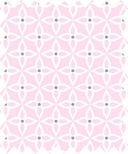 Lade das Bild in den Galerie-Viewer, Gütermann LONG ISLAND Collection Stern (1,4cm) Baumwollstoff in weiß/rosa