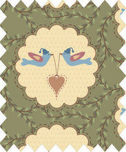 Lade das Bild in den Galerie-Viewer, Reststück 40cm: Gütermann LIZZY’S GARDEN Collection Ornamente mit Ranken Motiv Baumwollstoff
