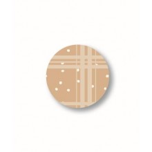 Lade das Bild in den Galerie-Viewer, Gütermann Stoffknopf 4er-Pack (1,5cm) WITH LOVE Collection Karo mit Punkten in beige oder hellblau
