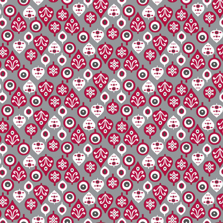Westfalenstoffe KITZBÜHEL Collection Baumschmuck Motiv Baumwollstoff in rot/bunt