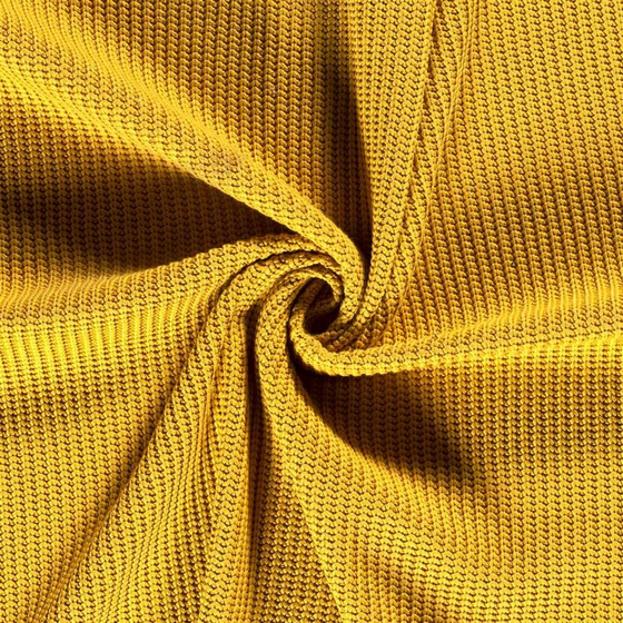 Strick Baumwollstoff in gelb