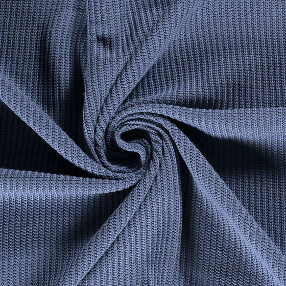 Strick Baumwollstoff in indigo (blau)