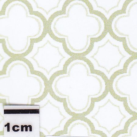 Zweigart Sorbet Collection Retro Blume Baumwollstoff in weiß/grün