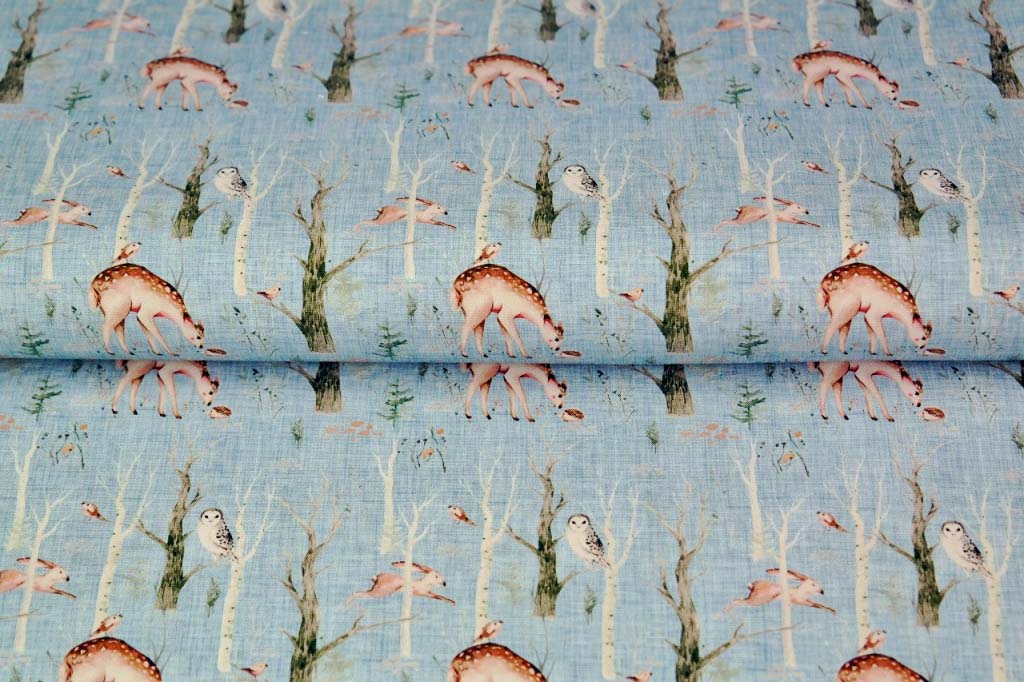 Stenzo - Waldtiere Motiv Jersey in hellblau/bunt
