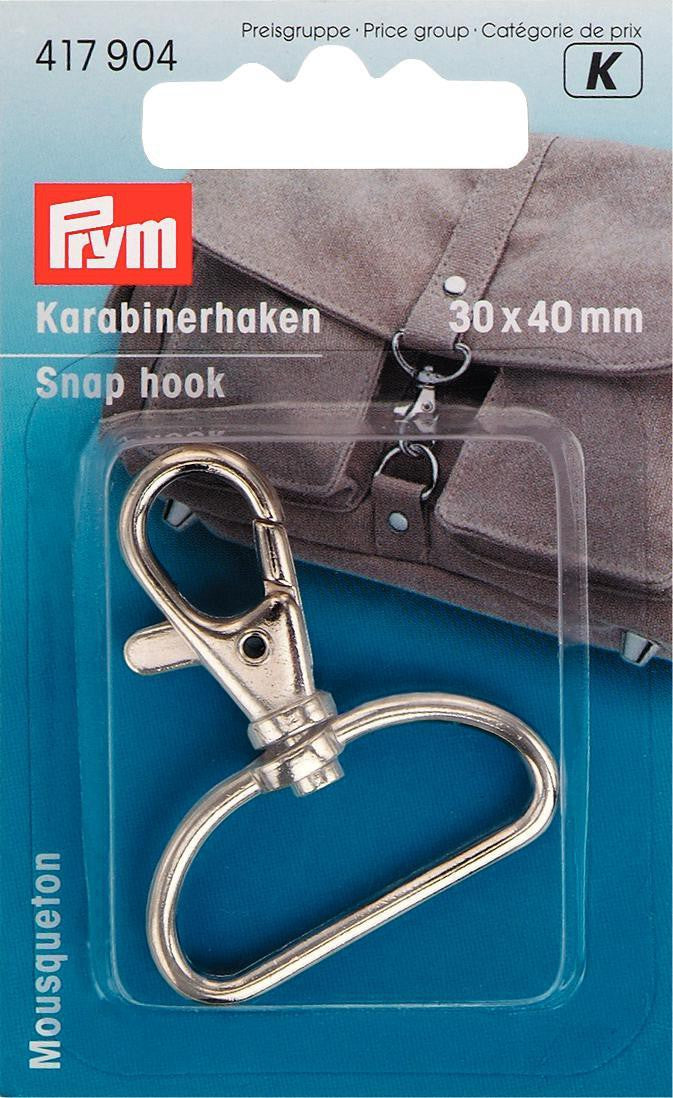 Karabinerhaken 30x40mm Metall silber