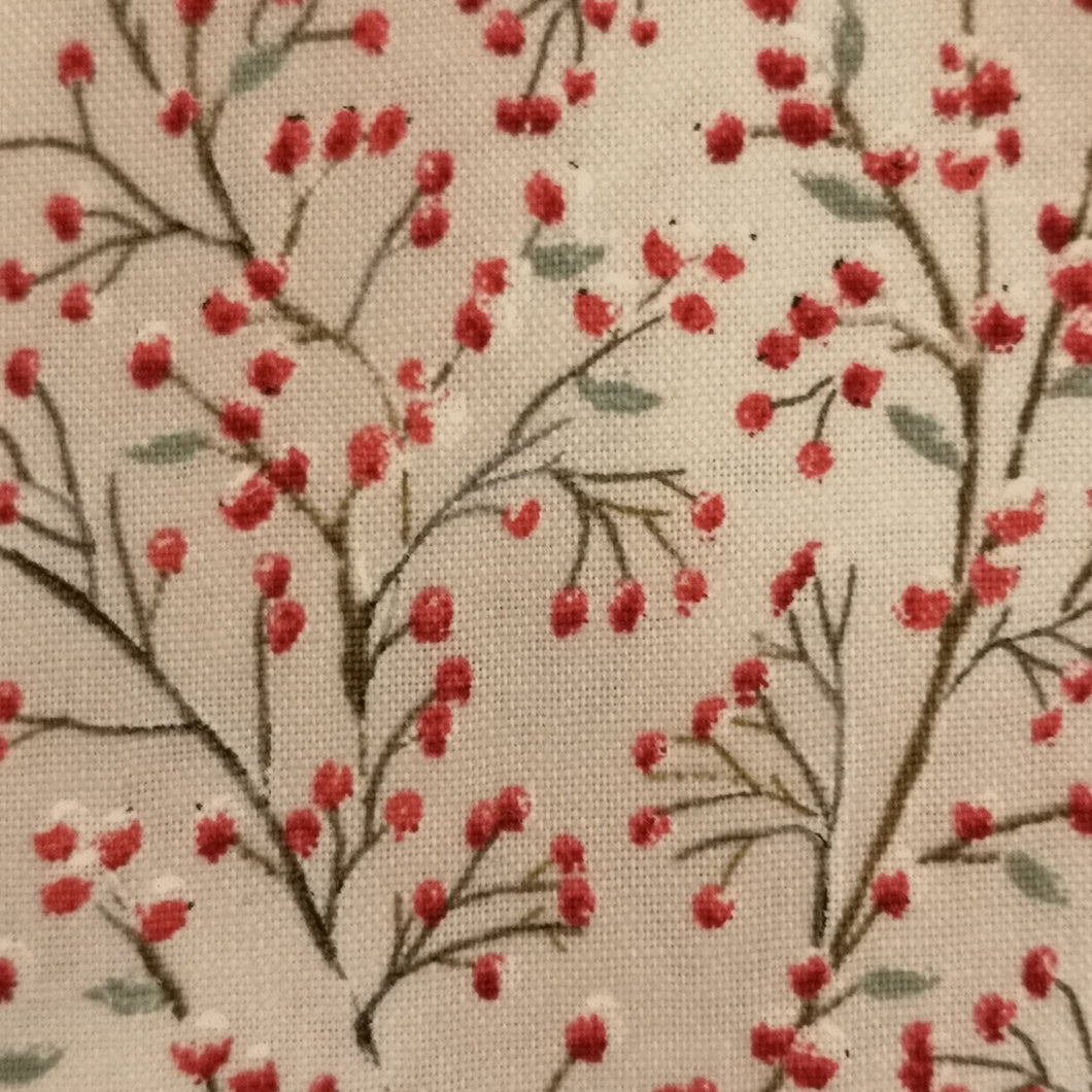 Zweigart Winterbeere Motiv Baumwollstoff