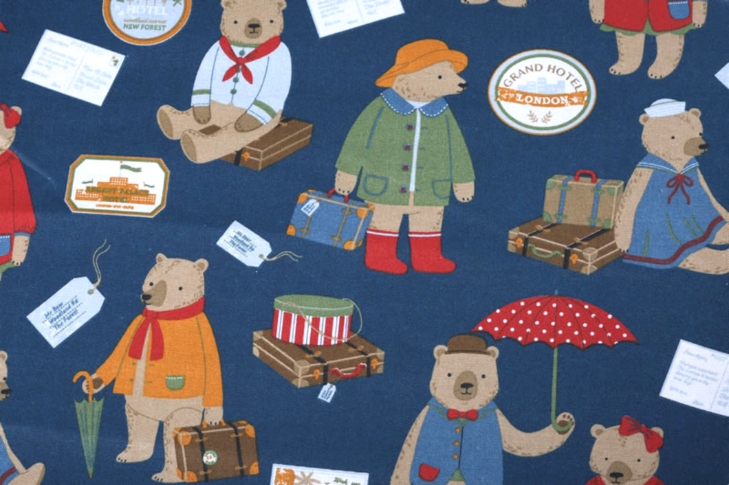 Bären-Motiv Baumwollstoff für Kinder