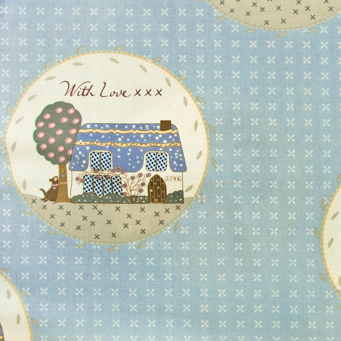 Gütermann WITH LOVE Collection Haus Motiv Baumwollstoff