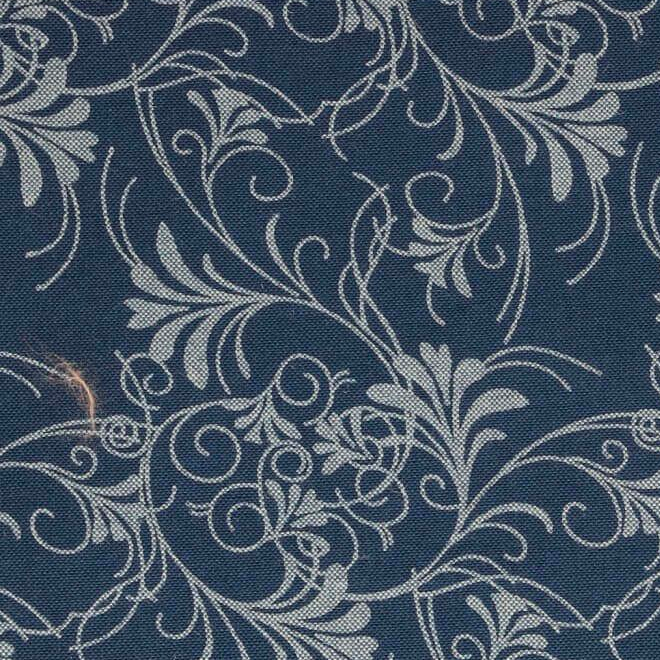 Ornamentmuster Jeansstoff (leicht) in dunkelblau