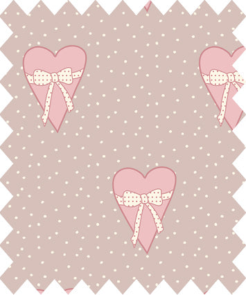 Gütermann WITH LOVE Collection Herz mit Schleife Motiv Baumwollstoff