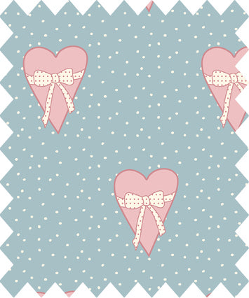 Gütermann WITH LOVE Collection Herz mit Schleife Motiv Baumwollstoff