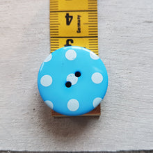 Lade das Bild in den Galerie-Viewer, Knopf aus Kunststoff glänzend (2,5cm) rund mit Punkten
