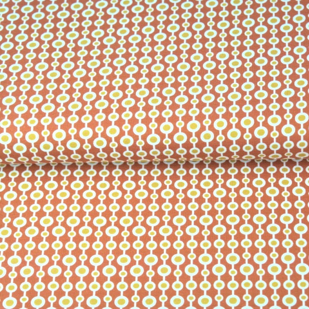 Stenzo Retro Kreise Motiv Jersey in orange/weiß/gelb