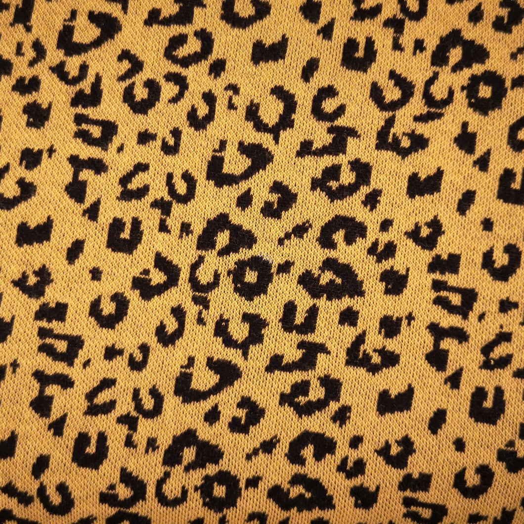 Stenzo Leoparden Muster Feinstrick in senfgelb/schwarz