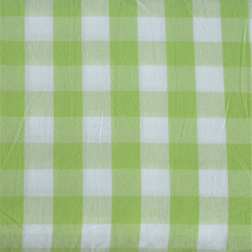 Karo mittelgroß (2cm) Baumwollstoff in apfelgrün/weiß
