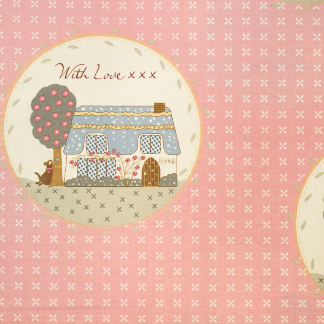 Gütermann WITH LOVE Collection Haus Motiv Baumwollstoff