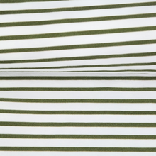 Lade das Bild in den Galerie-Viewer, Stenzo Streifen (0,3/0,7cm) Jersey in olive/weiß

