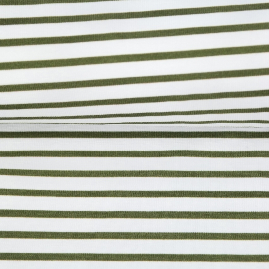 Stenzo Streifen (0,3/0,7cm) Jersey in olive/weiß