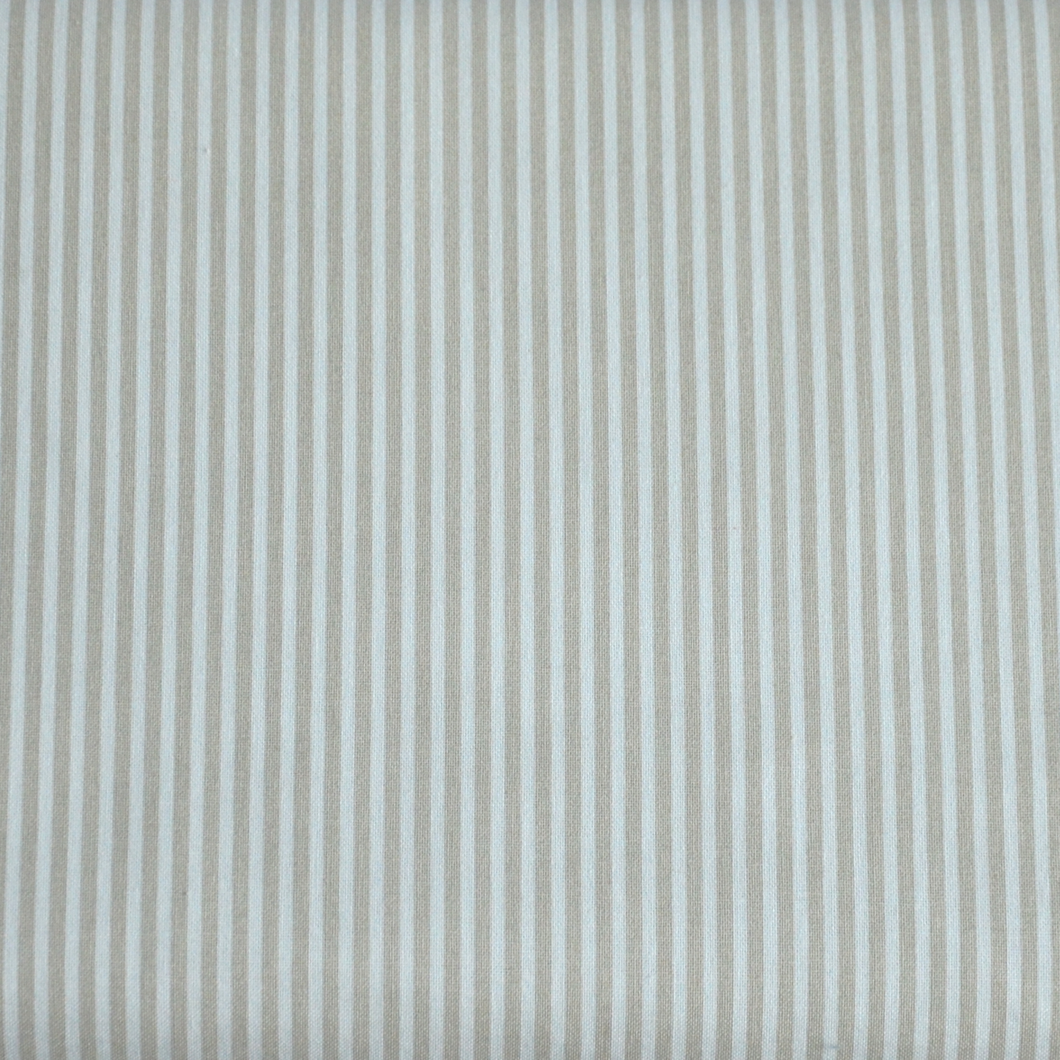 Streifen Baumwollstoff in beige/weiß