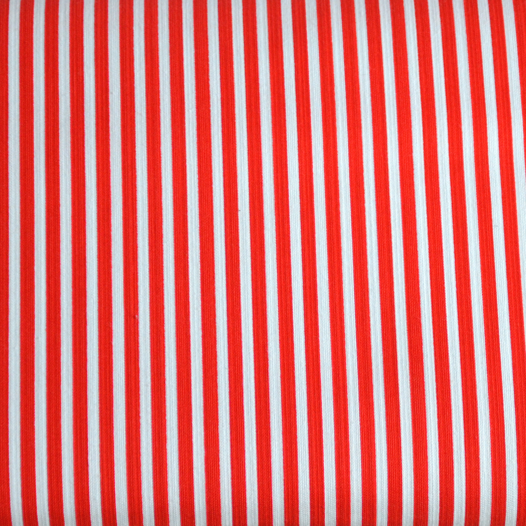 Streifen Baumwollstoff in rot/weiß